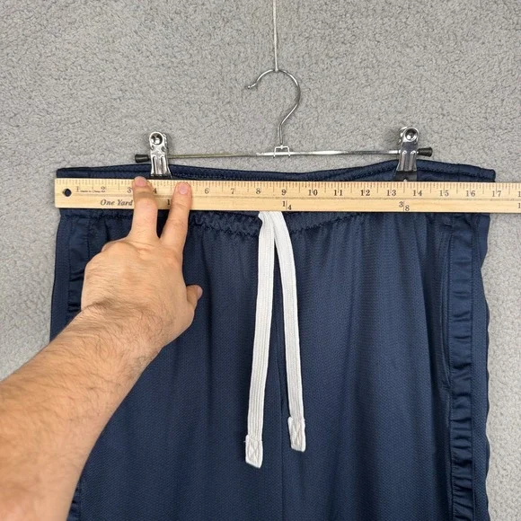 VTG Nike Track Pants Mens L Blue Pull On Lounge Athletic Y2K Basketball Gym - Picture 10 of 15